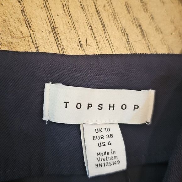 Topshop Navy Blue V NeckTank Top Camisole Size 6 - Picture 3 of 11